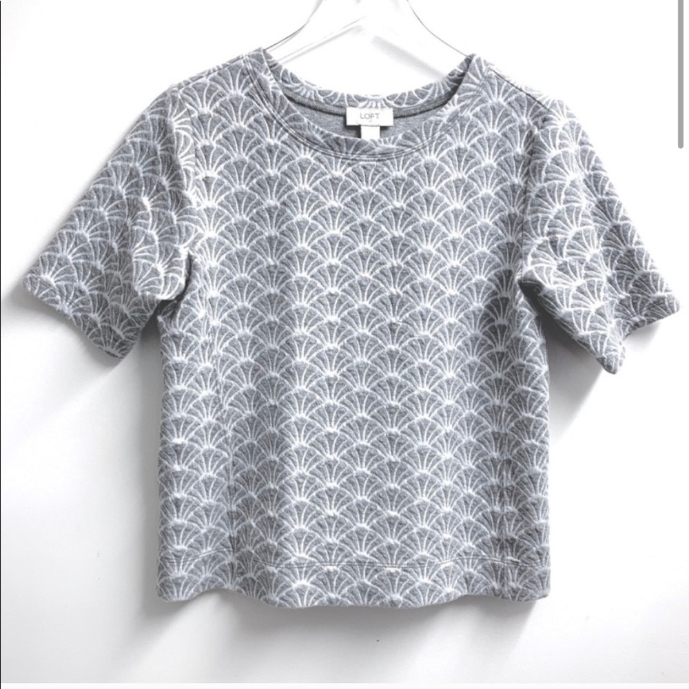 Ann Taylor LOFT Shell Print Sweater Tee